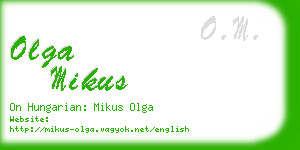 olga mikus business card